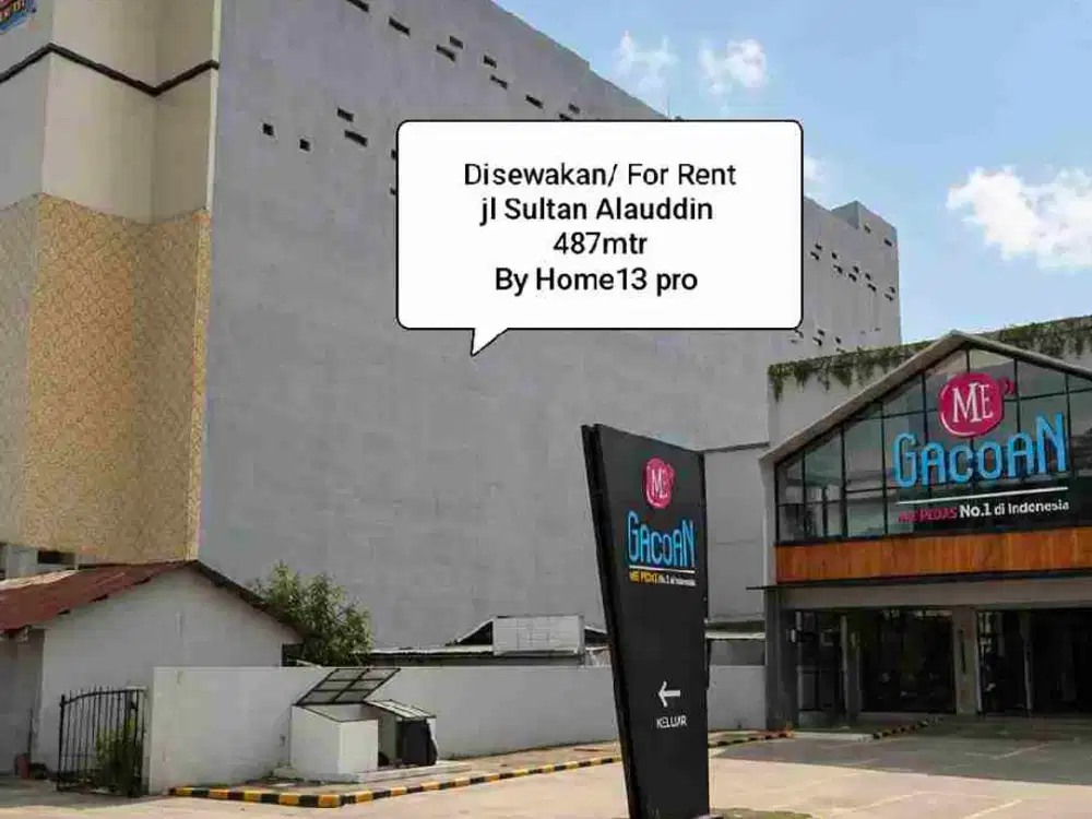 Disewakan Rumah jl Sultan Alauddin Makassar 487 mtr jalan utama dekat Starbucks mie Gacoan