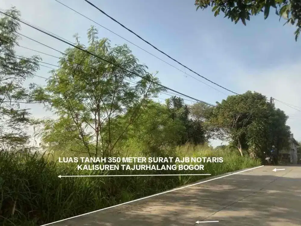 TANAH MURAH TANAH DARAT DEKAT JL RAYA PARUNG BOGOR LOKASI DI KALISUREN JALAN BOMANG KABUPATEN BOGOR