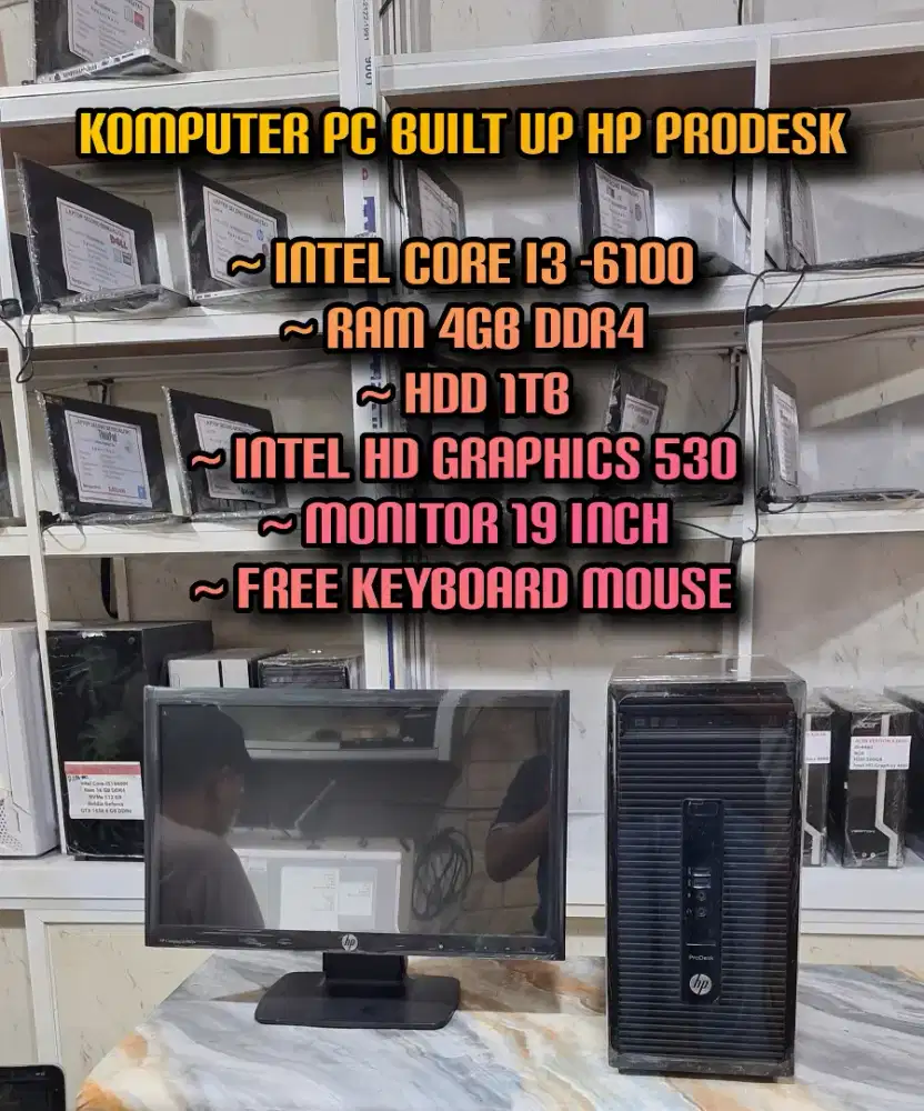 KOMPUTER PC BUILT UP HP EXKANTOR MULUS