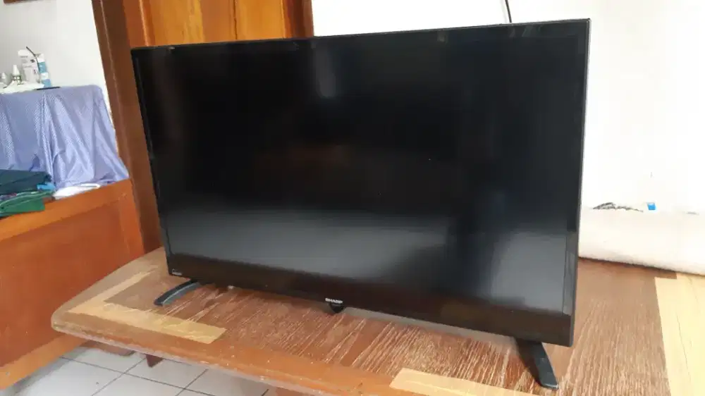 Tv Led 32 Sharp Aquos & remot aja, analog, dijual tanpa stb, NET