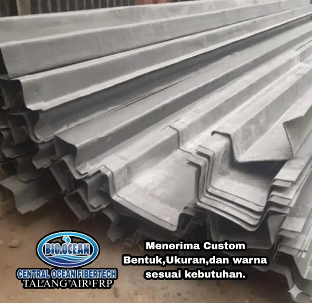 ​Jual Talang Fiberglass Custom – Harga Per Meter–Bahan FRP Berkualitas