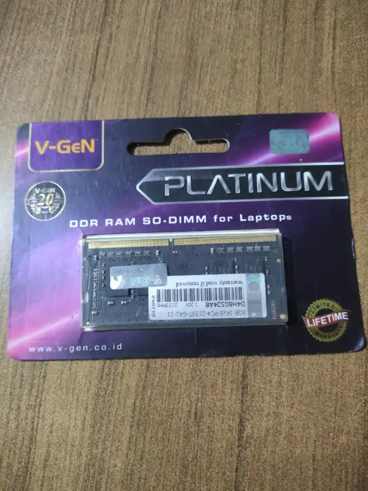 RAM V-Gen Platinum 8GB DDR4