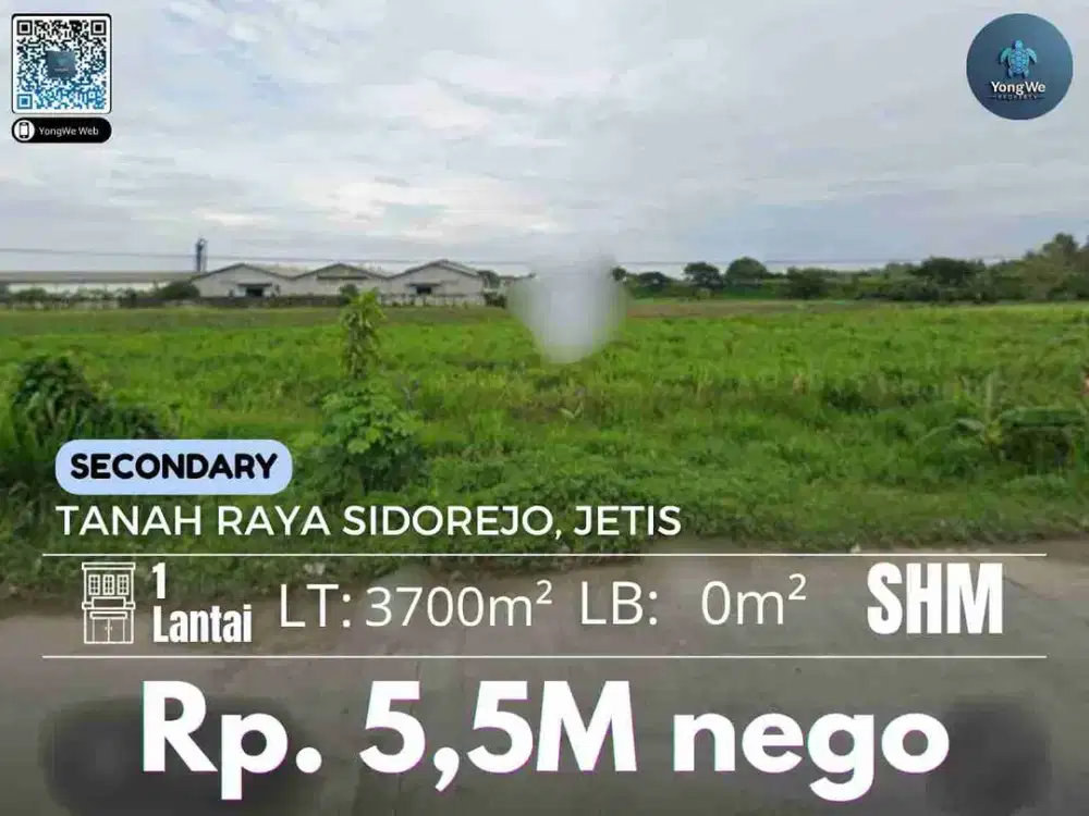 Jual Tanah Industri Raya Sidorejo Jetis Mojokerto