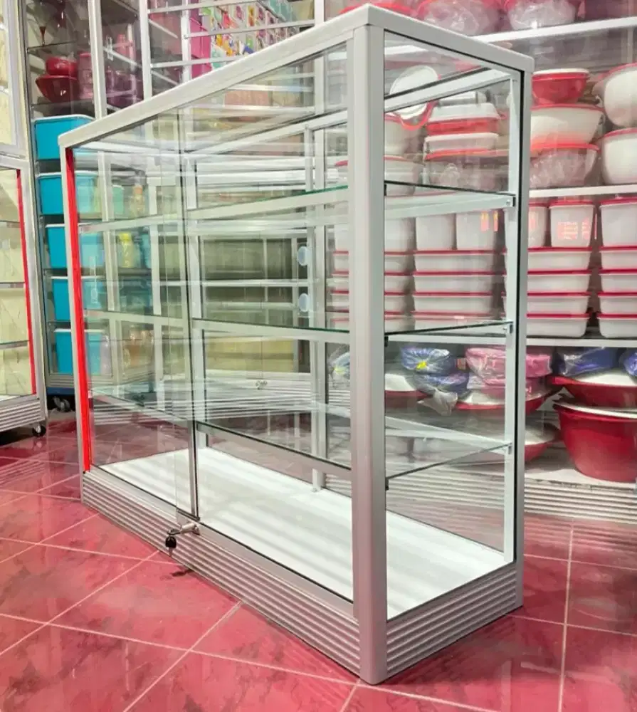 Etalase Kaca Serbaguna & Multifungsi Panjang 1,2 Meter