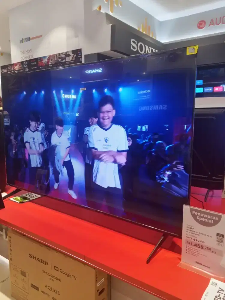 Jual TV SHARP AQUOS 4K 75 inch Google TV.
