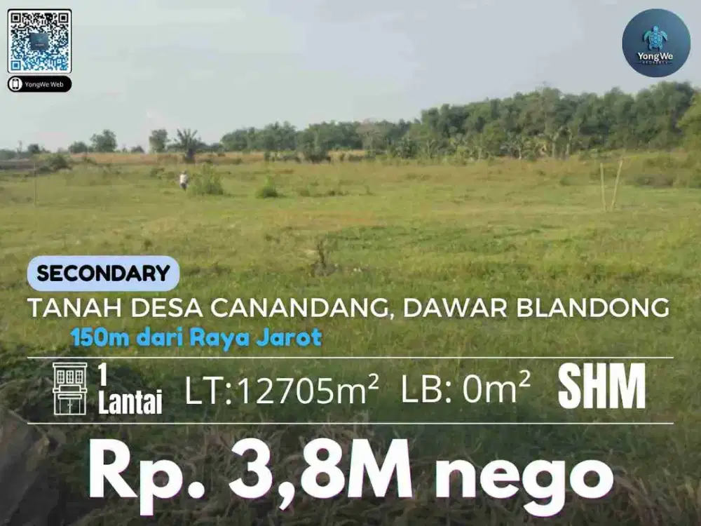 Jual Tanah Desa Canandang Dekat Raya Jarot Dawar Blandong Mojokerto