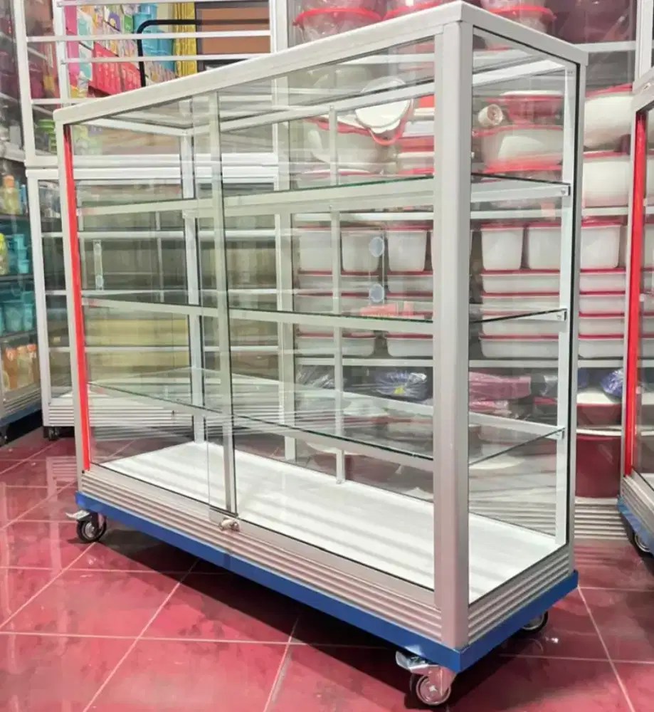 Etalase 1,2 Meter Pakai Roda