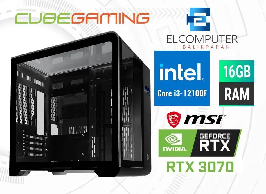 CPU GAMING RATA KANAN [CORE i3 Gen12 - RTX 3070 8GB - DDR4 16GB]