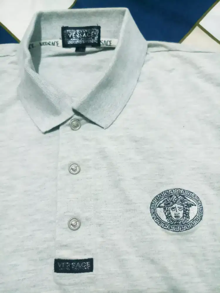 VERSACE Polo Shirt Ori Likenew Gucci Lv Rolex Burberry Bally Tods Tumi