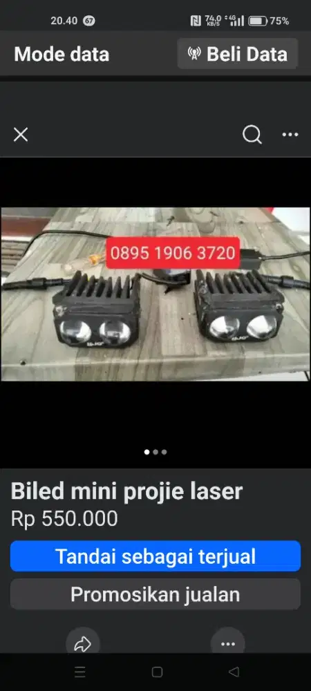 Mini projie  laser 2 mata