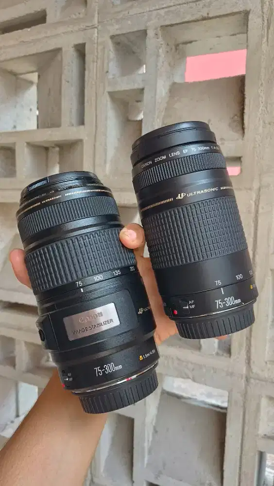 Canon ef 75-300 IS USM ( ada stabilisernya )