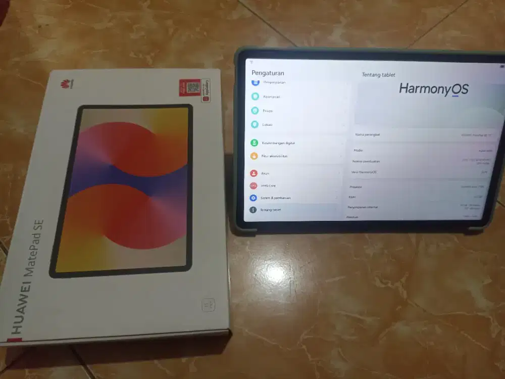 Huawei matepad SE 11 fullset like new free flip cover standing