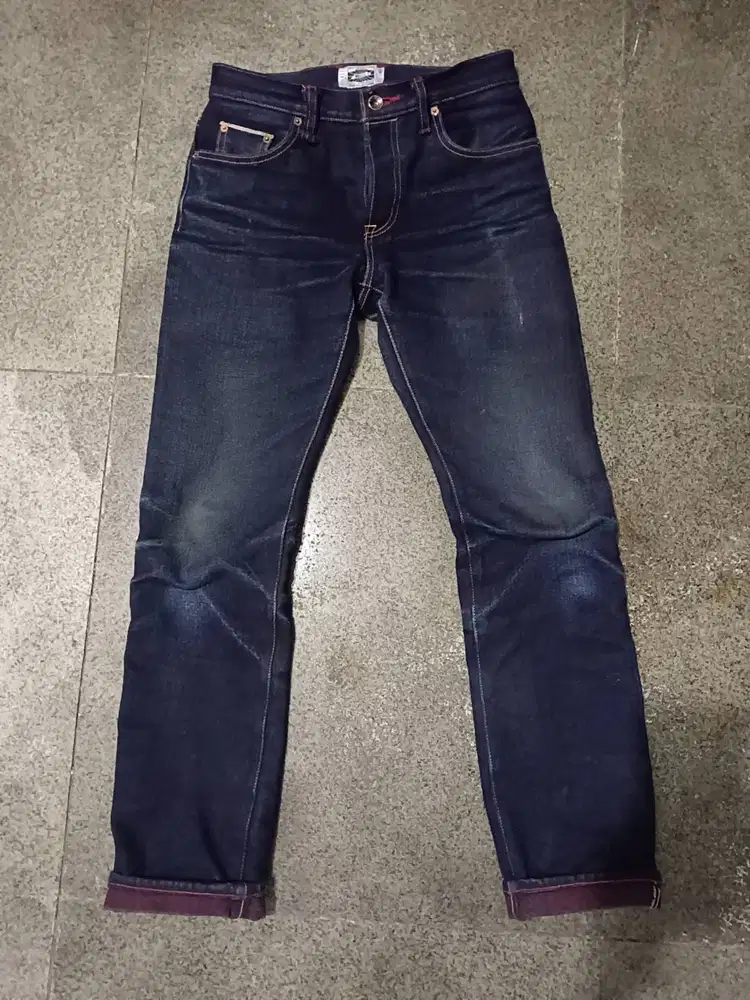 Sage Denim - Blaze 20oz Deep Indigo x Crimson Red