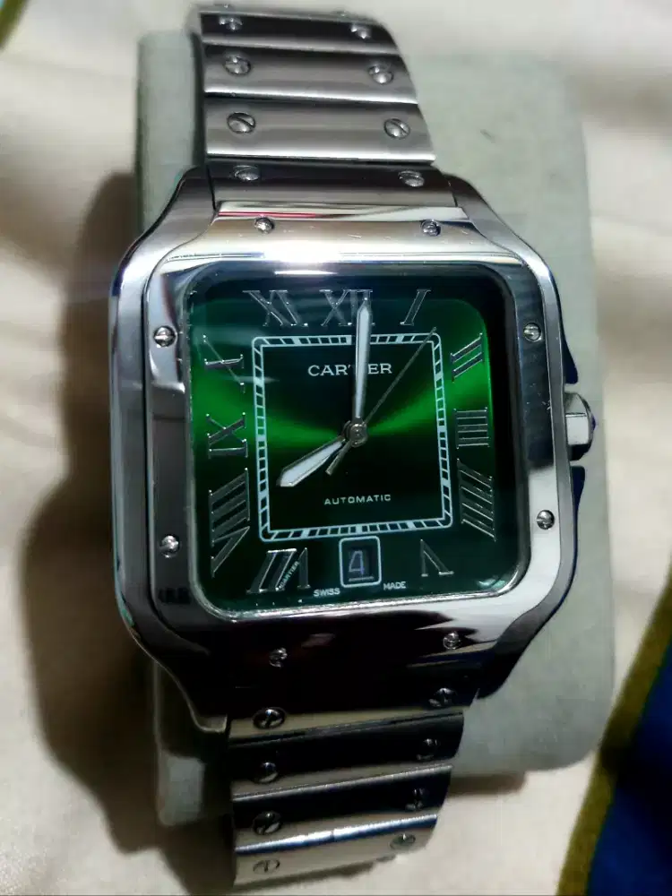 CARTIER Matic Jam Pria Likenew Gucci Lv Hermes Harley Rolex Burberry