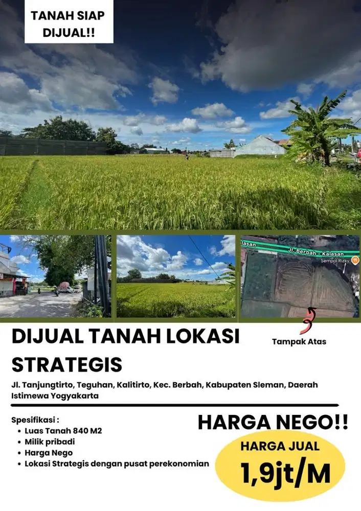TANAH DIJUAL CEPAT LOK. Strategis!
