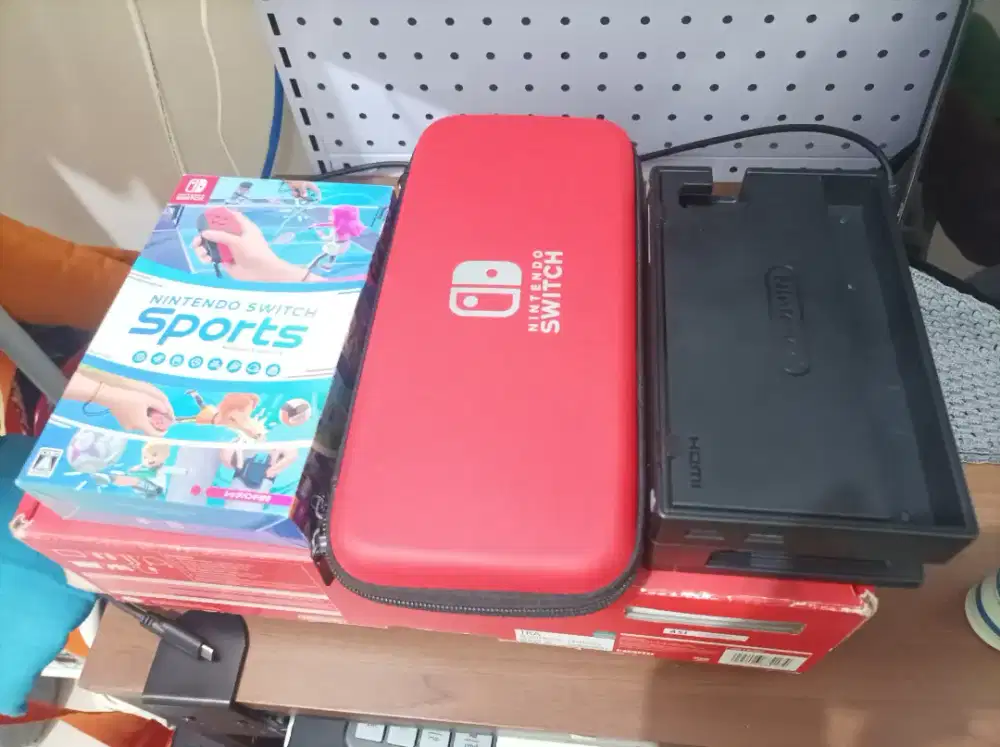 Nintendo switch V2 fullset game ori micro sdxc 128