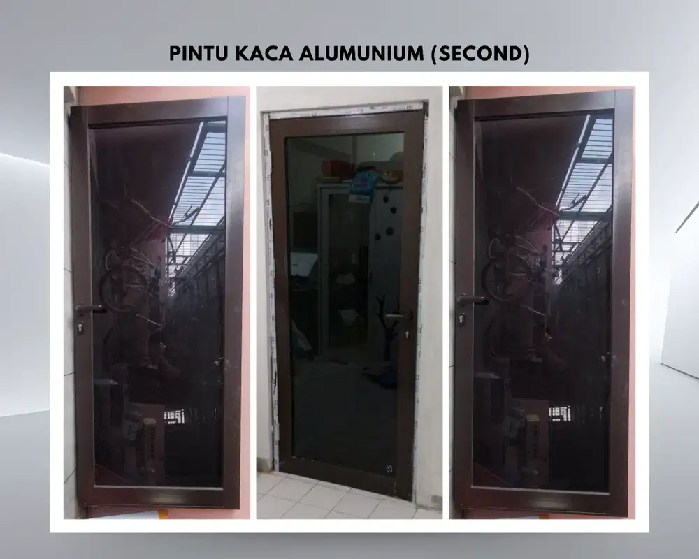PINTU KACA ALUMINIUM – SECOND (KONDISI NORMAL)
