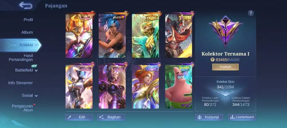 Jual murah akun mobile legends