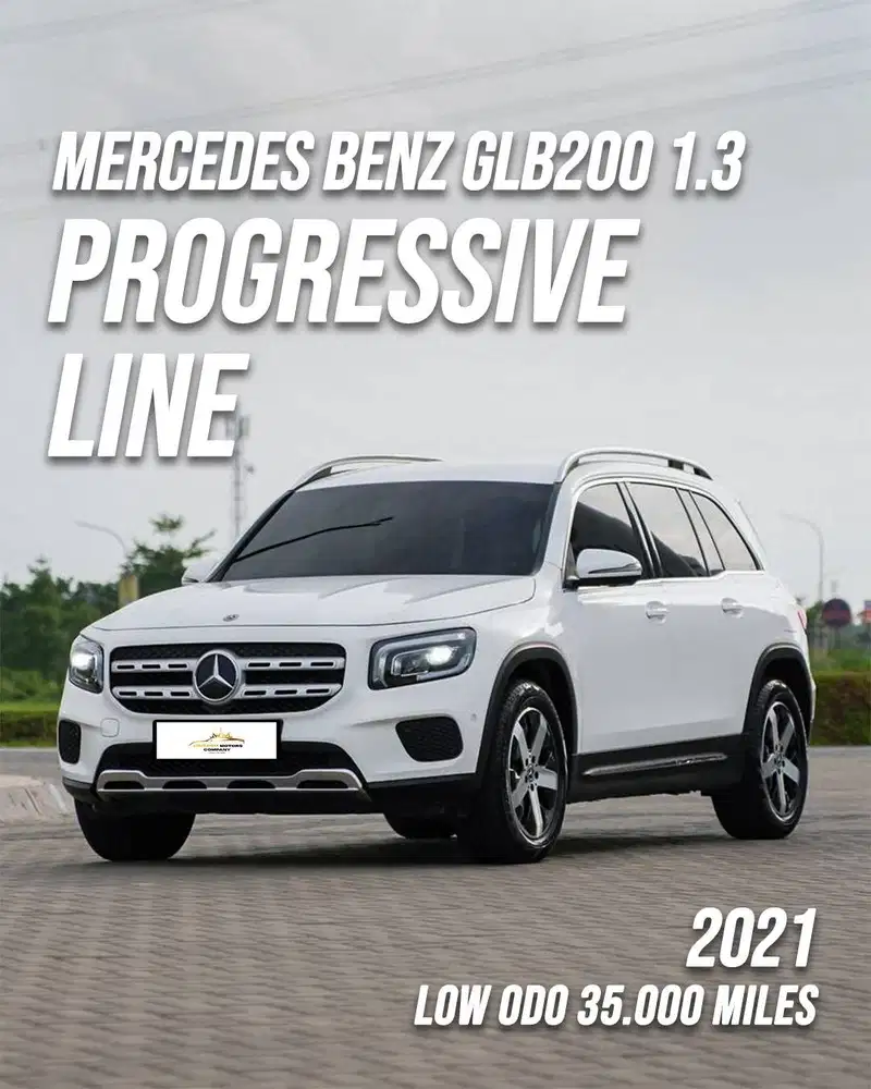 Mercedes Benz GLB200 1.3 Progressive Line 2021  • White on Black