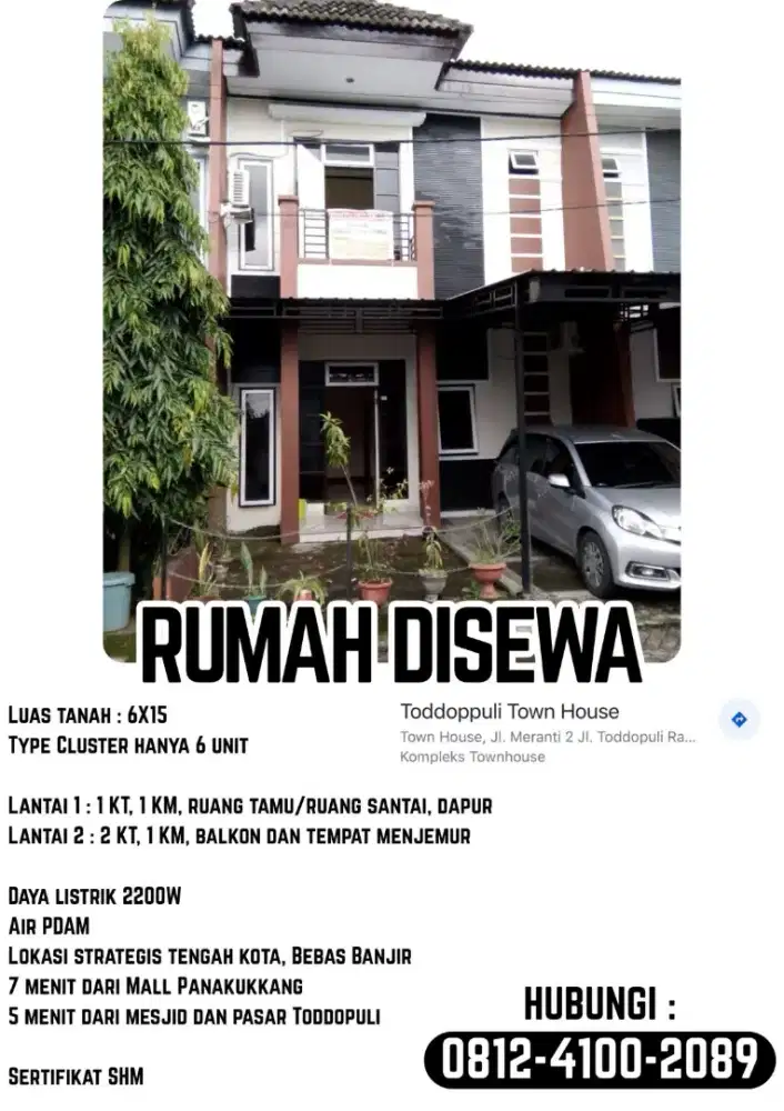 Rumah Cluster hanya 6 unit rumah