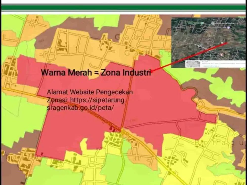 Lahan Zona Merah Industri Dekat Stasiun Sumber Lawang dan Tol Pungkruk