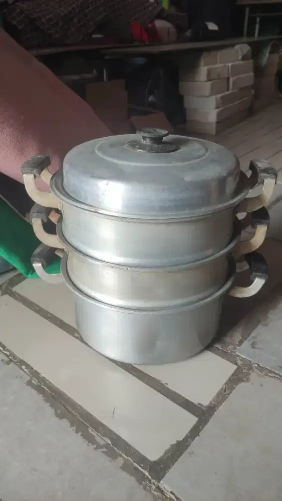 PANCI DANDANG KUKUS 3 SUSUN  ALUMUNIUM