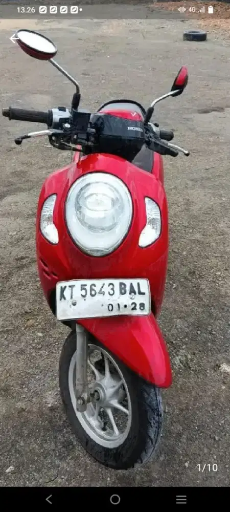 Scoopy '2022 Merah plat (KT) 13,5jt