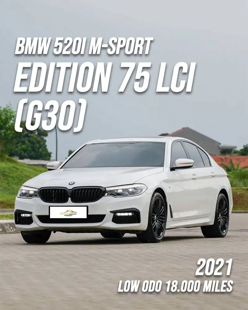 BMW 520i M-Sport Edition 75 LCI 2021 (G30)   • White on Alcantara