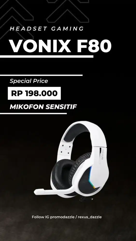 Headphone gaming Vonix F80