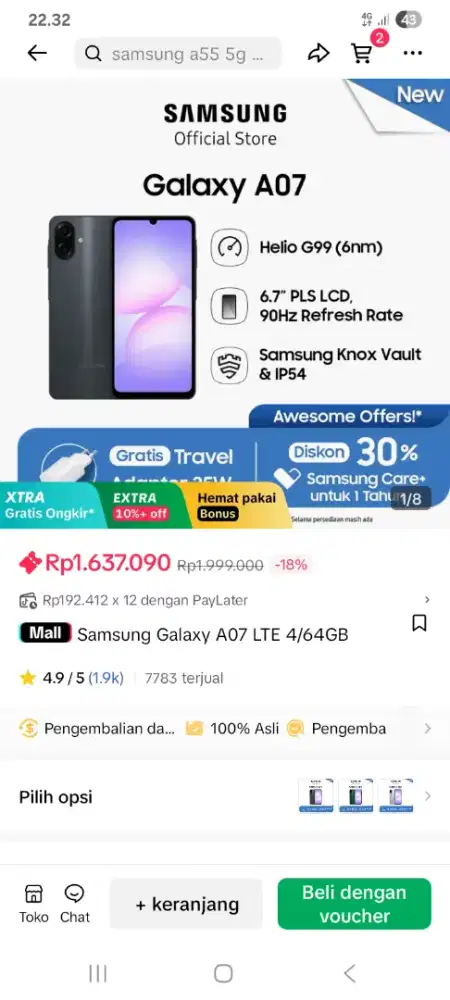Samsung Galaxy A07  4/64
