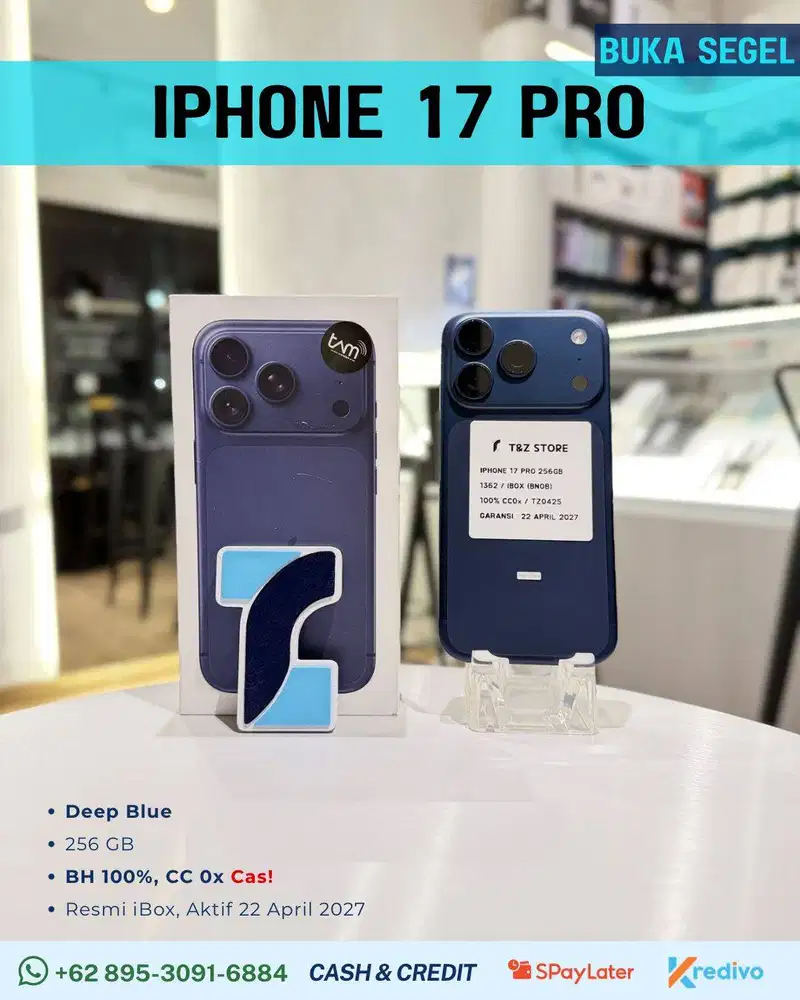 IPHONE 17 PRO 256GB - DEEP BLUE BUKA SEGEL AJA