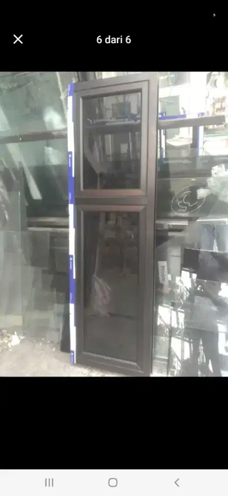 Jendela aluminium alexindo T200cm L60cm harga kepasang 1,8 jt / unit
