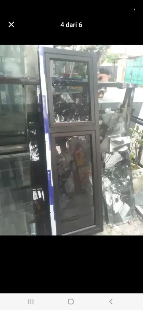 Kusen jendela alumunium alexindo T200cm L60cm harga terpasang 1,8 jt