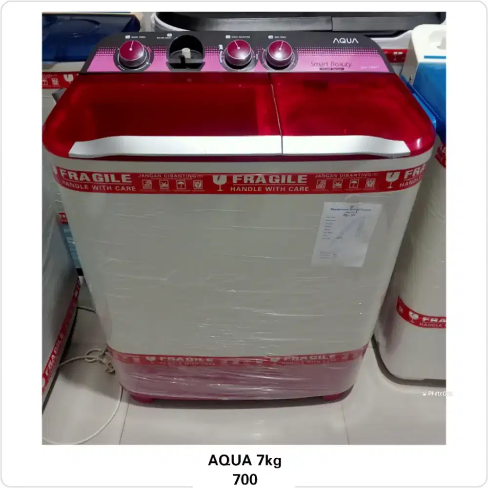 Mesin cuci 2 tabung Aqua 7kg