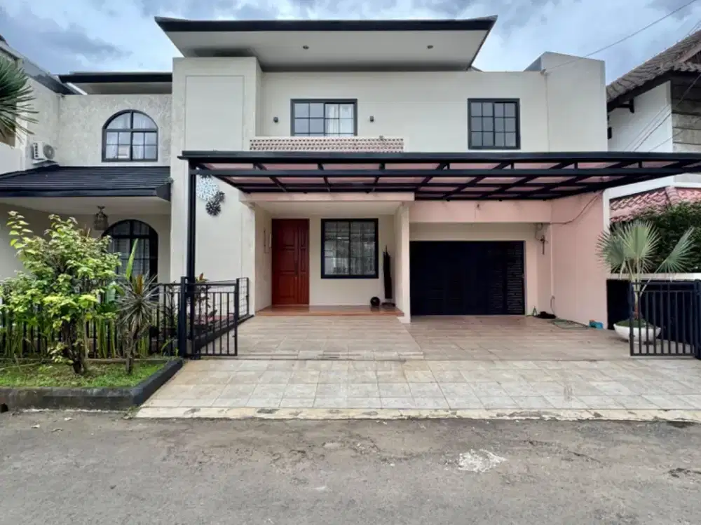 Rumah Modern Tropical Cipete Jaksel, Cluster One Gate, Kolam Renang, Furnished