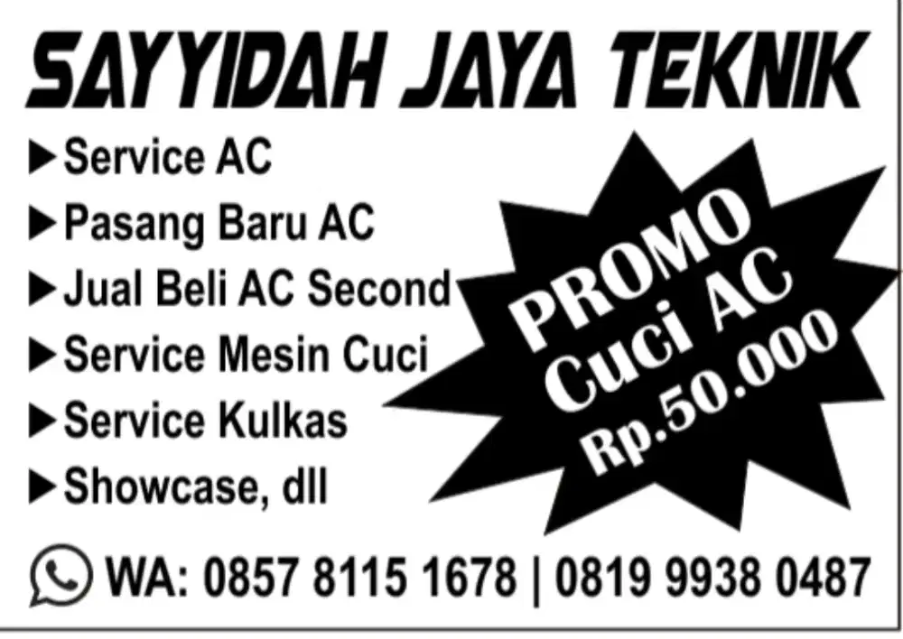 Service AC bergaransi