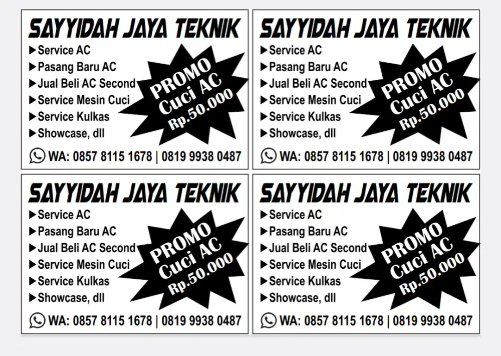 Service AC bergaransi