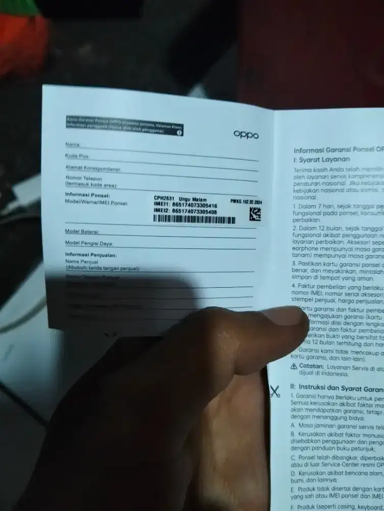 Oppo a60 ori fullset