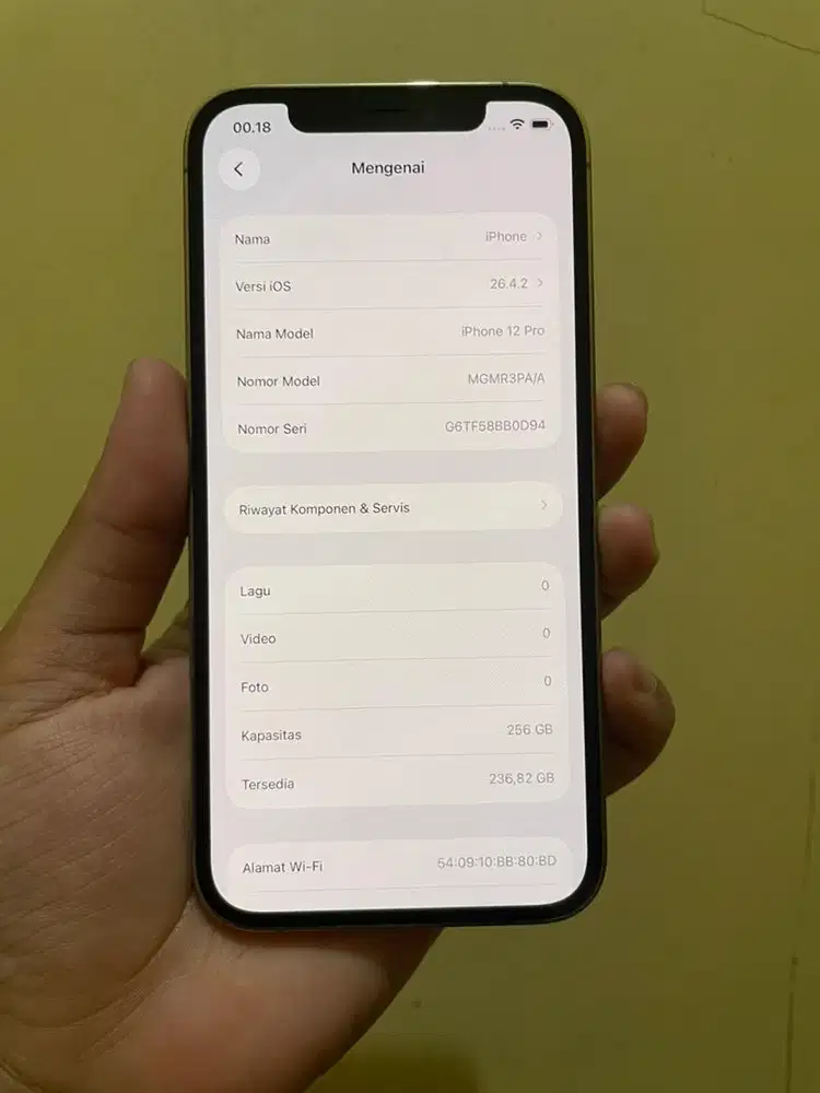 iPhone 12 Pro 256GBGB Resmi iBox PA/A Fullset No minus