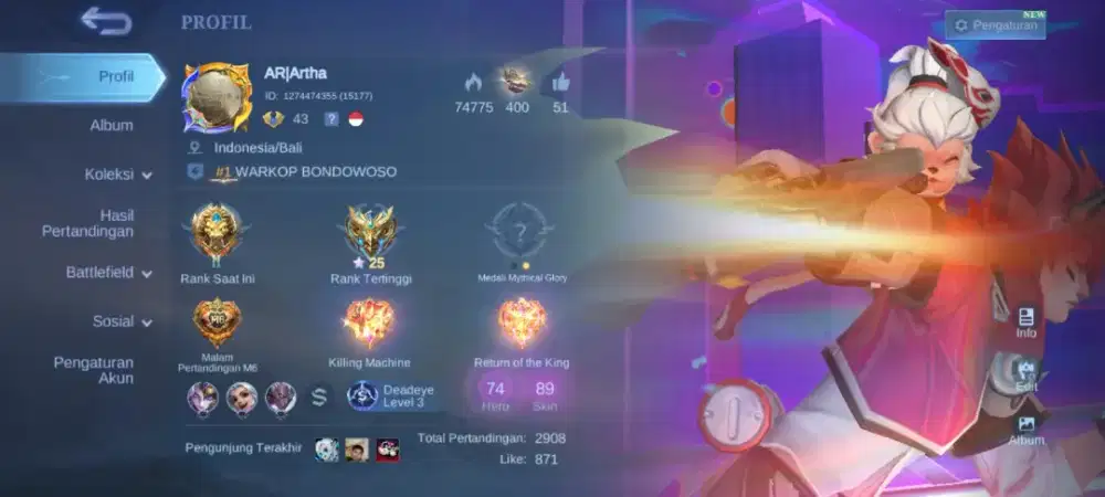 Akun ml beli lah pliss