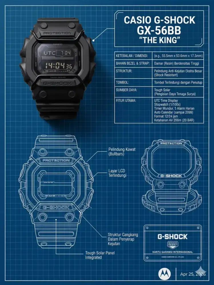 Gshock GX-56 garansi resmi GAP