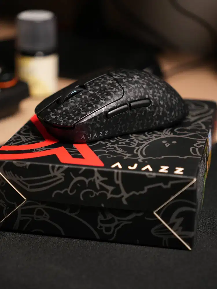 Mouse Gaming Ajazz AJ199 Carbon Edition PAW3311 1000hz 99% Like New