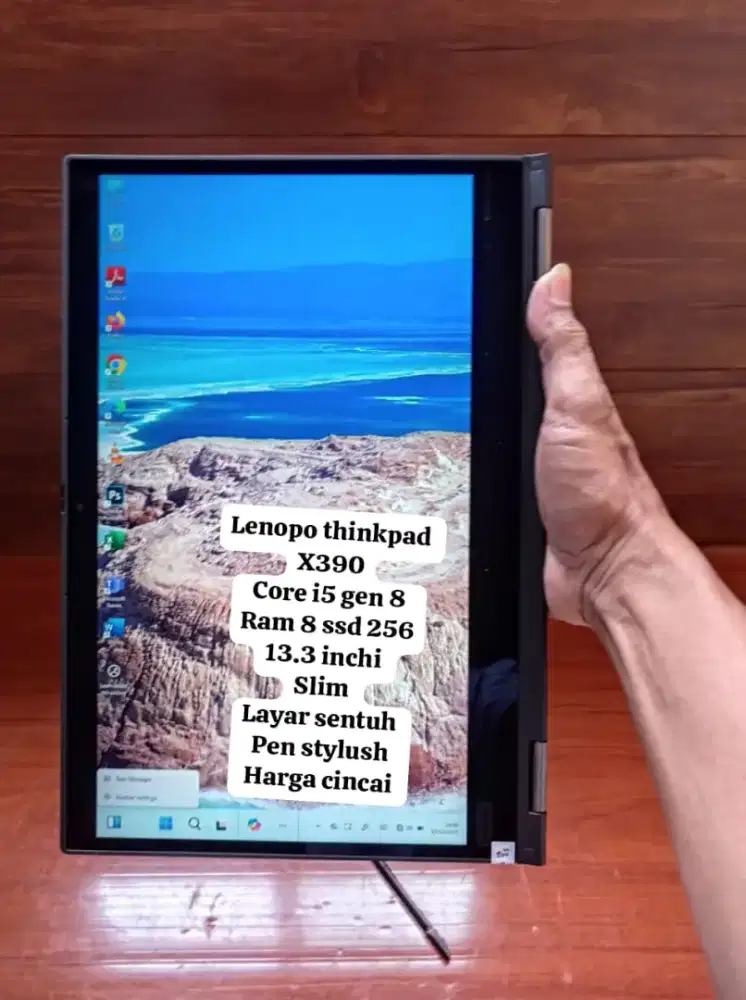 laptop layar sentuh dan bisa di tekok yoga x390