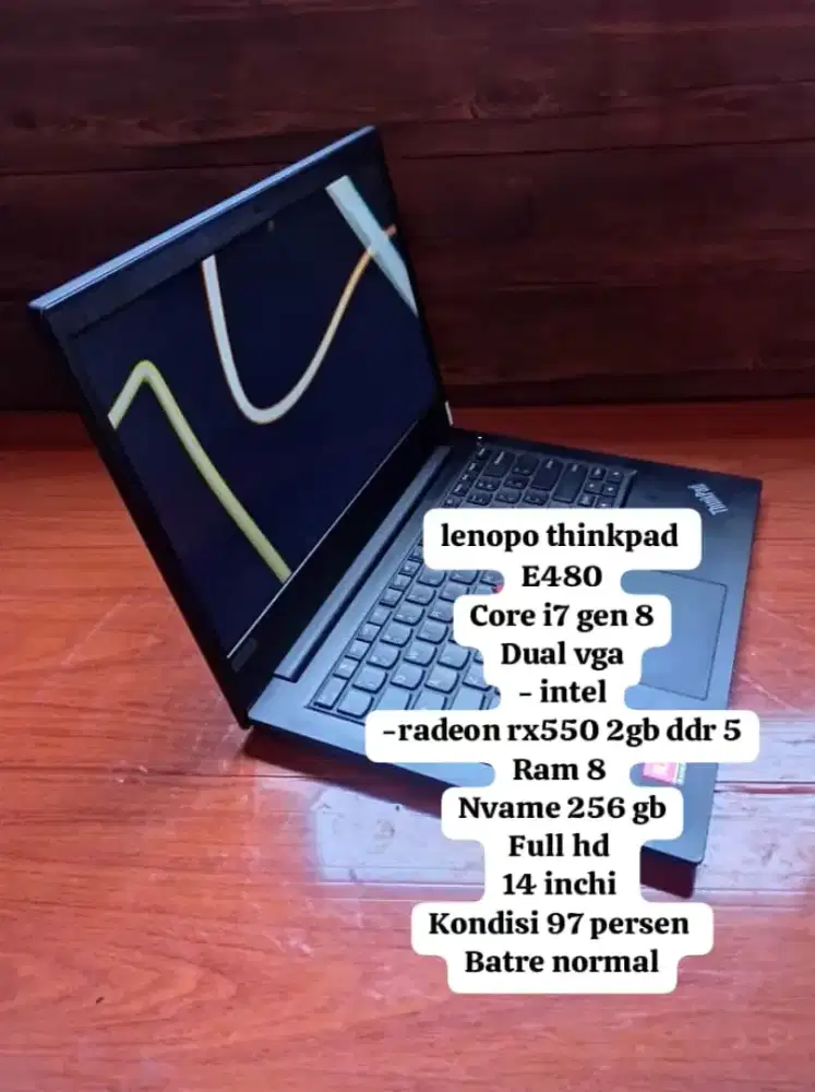 lenovo render E480 CORE I7 dual vga