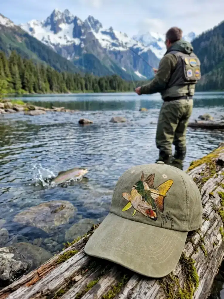 Topi Vintage Brim Panjang Khusus Pemancing Ikan Guy Harvey Ori Second