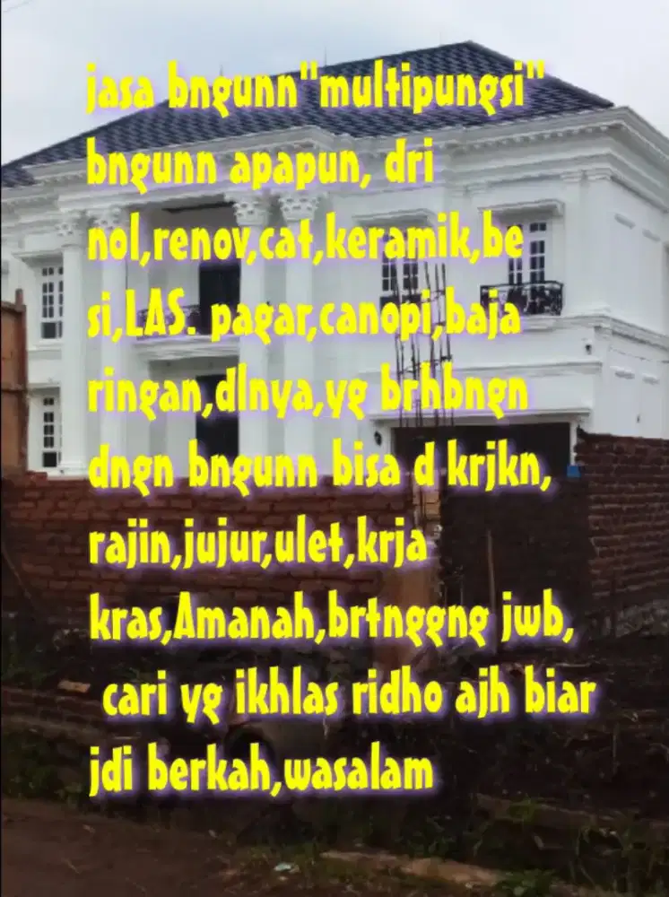 Jasa tukang bangunan multypungsi