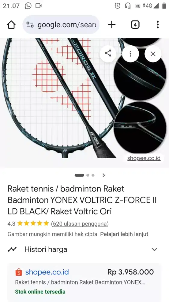 Dijual murah raket Yonex voltric z force black edition made in japan