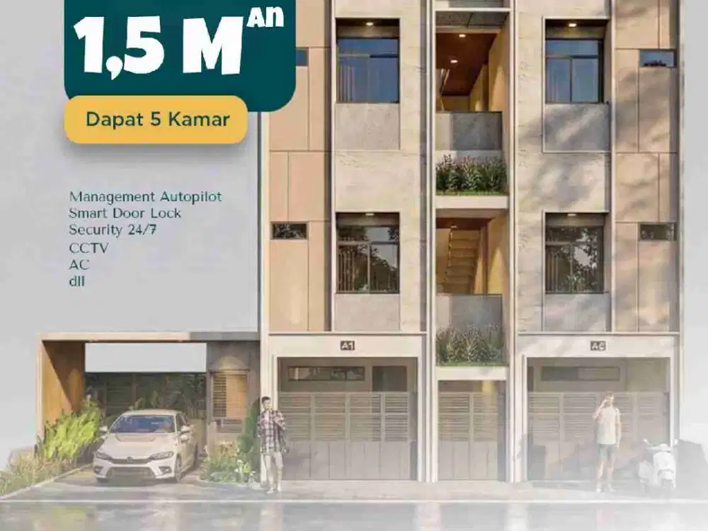 Jual Rumah Kost 700 Meter Kutek UI Full Furnish Lengkap SHM IMB Kost