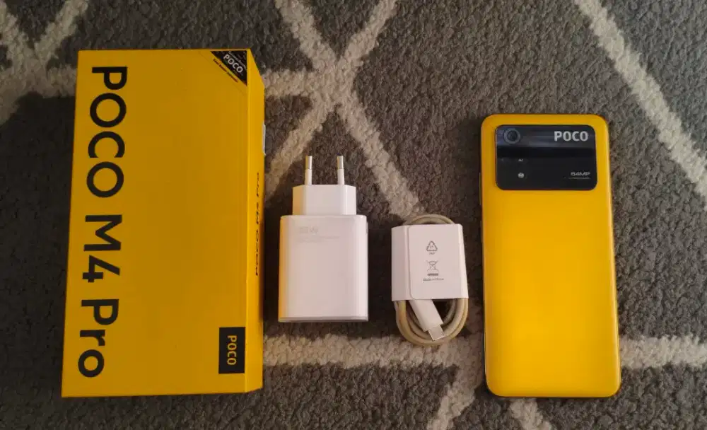 POCO M4 PRO Yellow 6/128 Fullset Mulus - AMOLED 90Hz - Murah