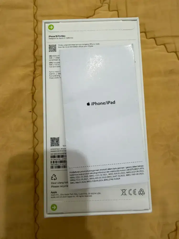 IPHONE 16 PRO MAX 512GB NATURAL TITANIUM BARU NEW SEGEL BNIB IBOX